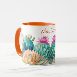 Taza Cacti Y Suculento Con Nombre