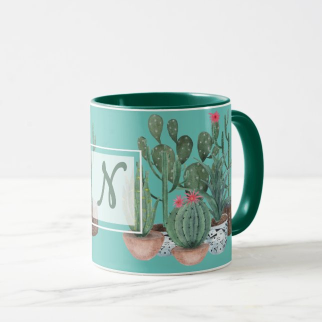 Taza Cactus acuarela (Anverso derecho)