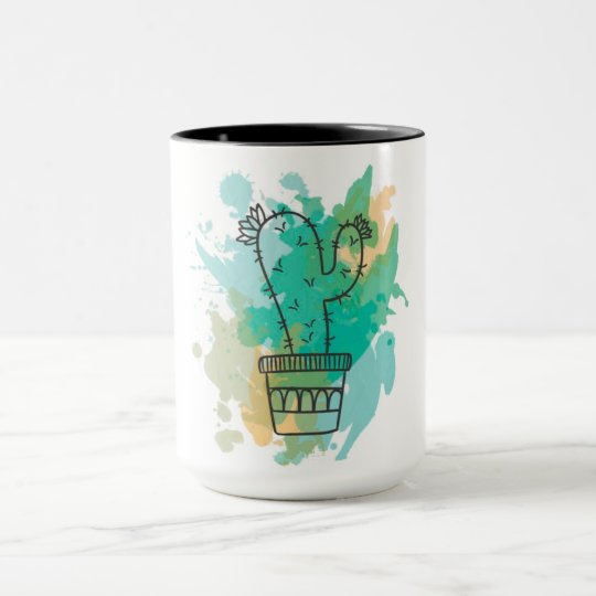 Taza Cactus Acuarela