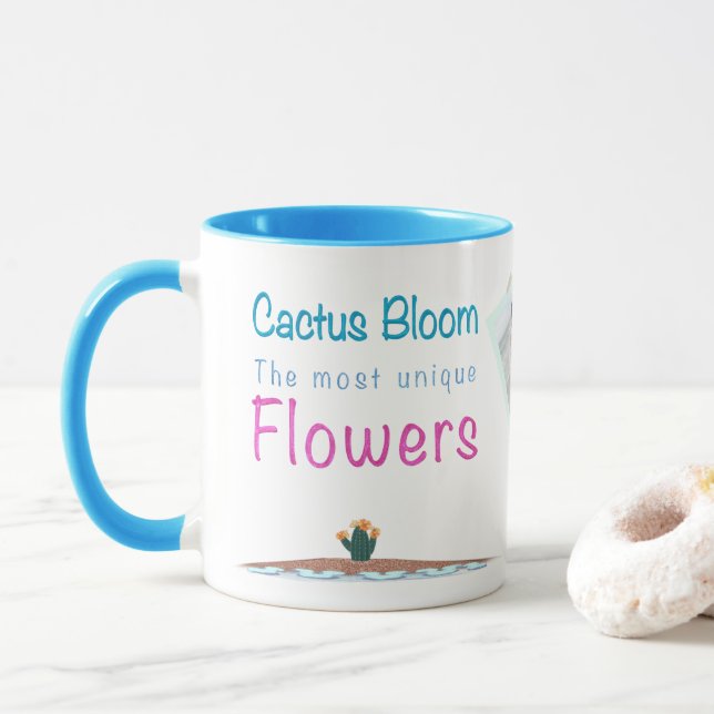 Taza Cactus Bloom Las Flores Más Únicas (Con donut)