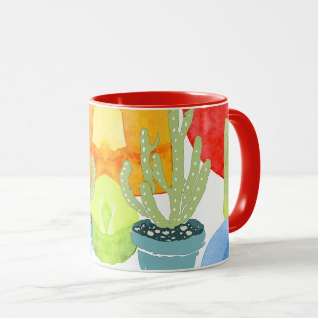 Taza Cactus coloridas (Anverso derecho)
