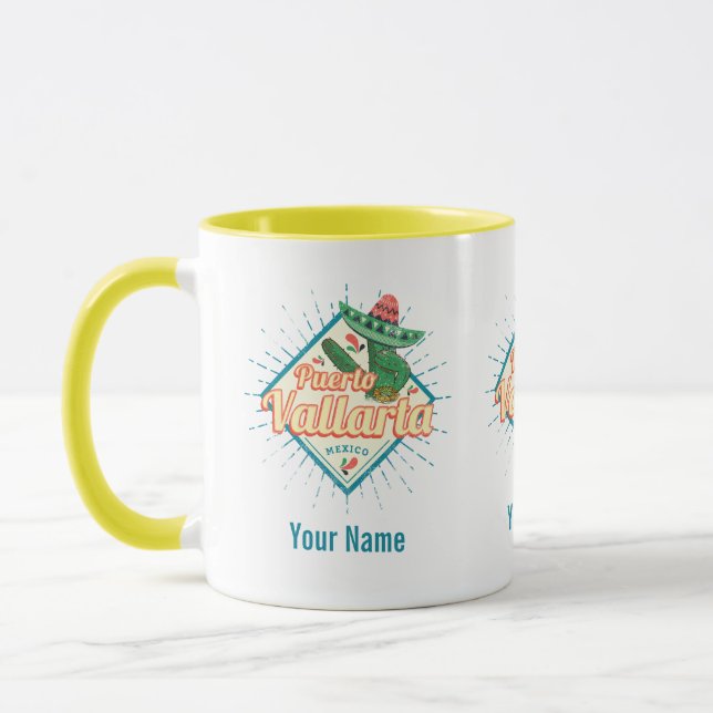 Taza Cactus de baile de Puerto Vallarta Jalisco México (Izquierda)