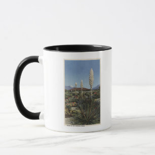 Taza Cactus de CaliforniaYucca en la floración en