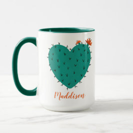 Taza Cactus Heart Coffee Mug