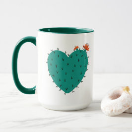 Taza Cactus Heart Coffee Mug
