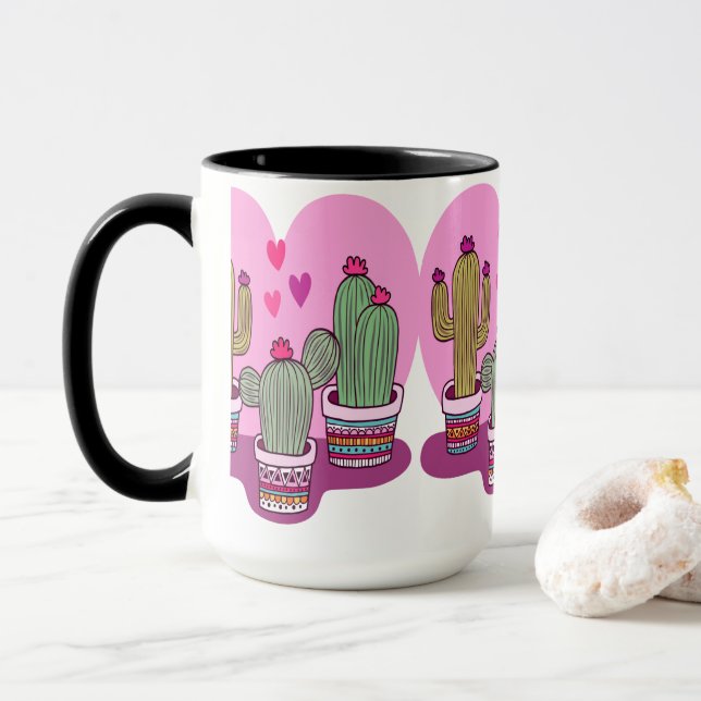 Taza Cactus lindo (Con donut)