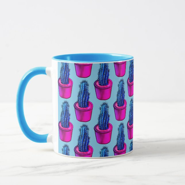 Taza Cactus Lover Weird Pott Succulant Pattern (Izquierda)