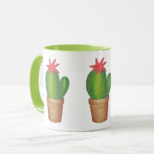 Taza Cactus Verde Flor Bloom Cacti Garden Mug