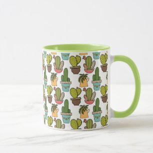 Taza Cactus y Succulents interiores en modelo de los
