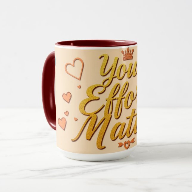 Taza Cada esfuerzo cuenta | Lugar de trabajo moderno (Anverso izquierdo)