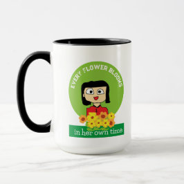 Taza cada flor florece en su propio tiempo