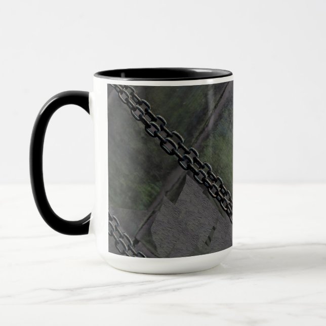 Taza Cadenas en madera de época (Izquierda)