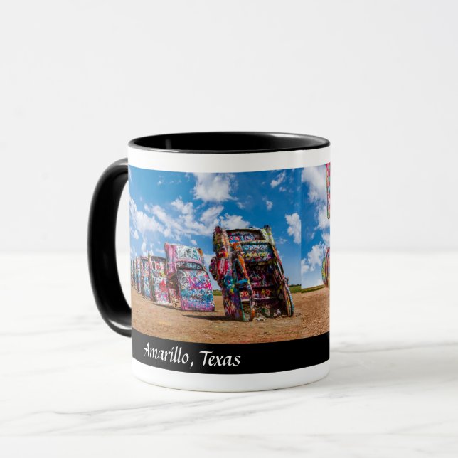 Taza Cadillac Ranch, Amarillo, Texas - Diseñador (Anverso izquierdo)
