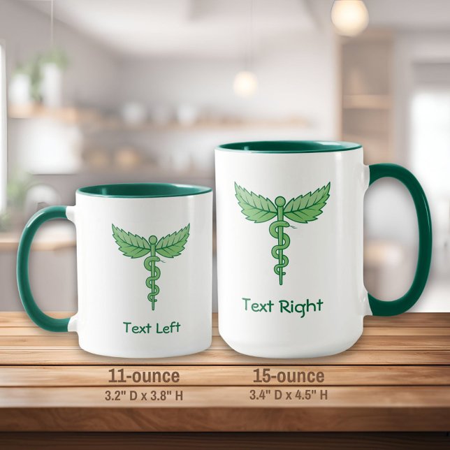 Taza Caduceo con hojas Mug (Subido por el creador)