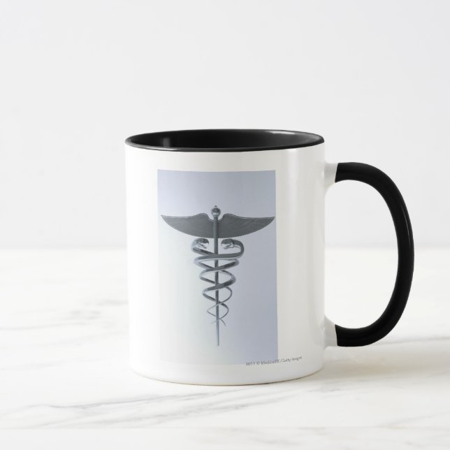 Taza Caduceo médico metalizado (Derecha)