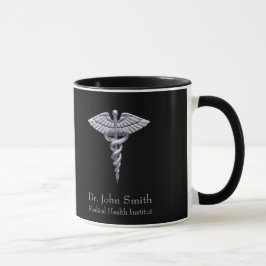 Taza Caducto con clase de plata médica en negro