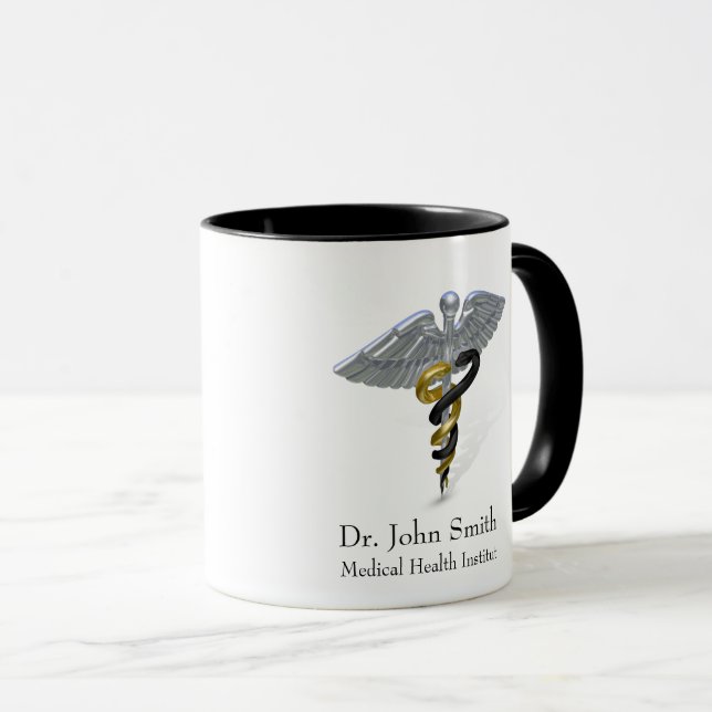 Taza Caducto de plata médica oro negro (Anverso derecho)