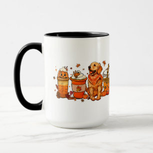 Taza Cae café de perro, Golden Retriever, Fall Vibes