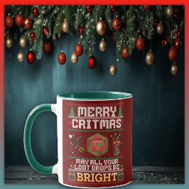 Taza Cae el botín de Feliz Navidad | Arquer suéter feo