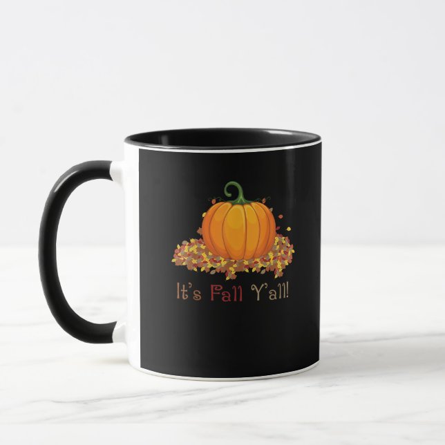 Taza Cae la piel de la calabaza otoñal (Izquierda)