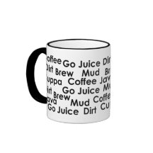 Café, Black 11 oz Ringer Mug