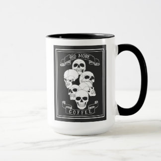 Taza Café Café y Más Café Calaveras con Texto