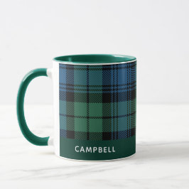 Taza Café Campbell Tartán del Clan Plaid Personalizado