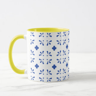 Taza Café Chinoiserie color amarillo azul Delft Decorad