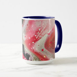 Taza Café con colores rosa, negro y dorado