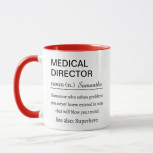 Taza Café con definición divertida de director médico