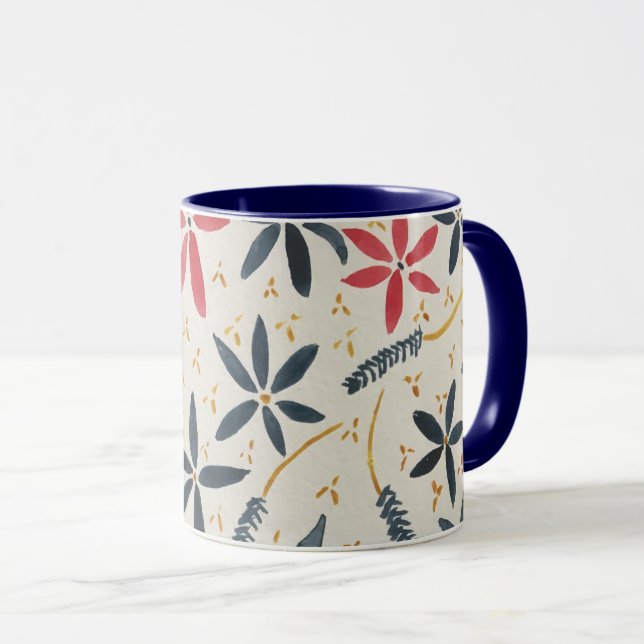 Taza Café con diseño floral (Anverso derecho)