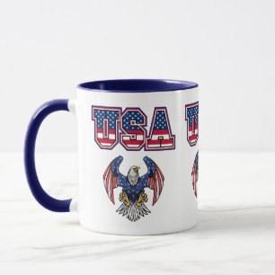 Taza Café con dos tonos de Personalizado American Pride