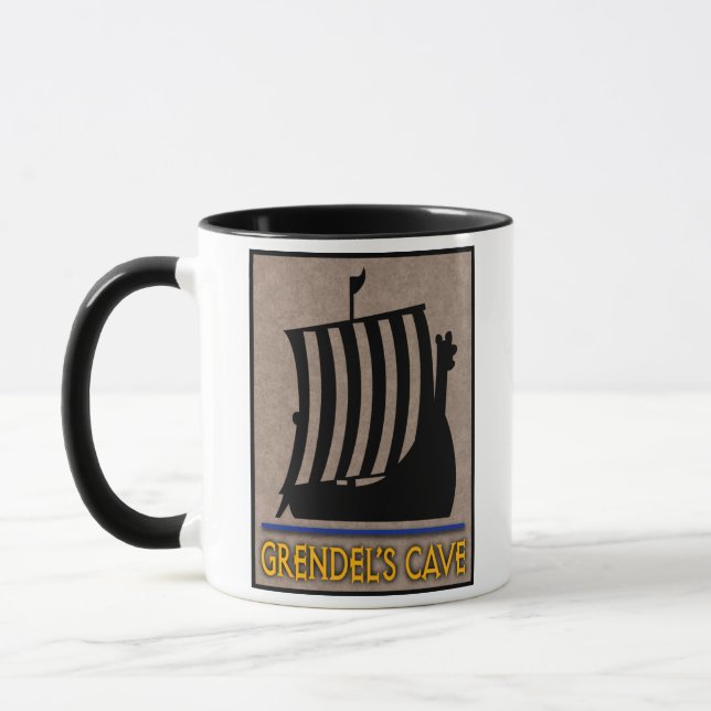 Taza Café con el logo de la caverna de Grendel (Izquierda)