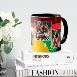 Taza Café con guiones cardíacos multiCollage de fotos f