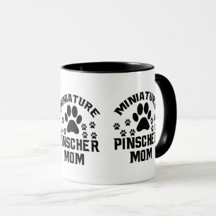 Taza Café con Huella de Perro Amante de Miniature Pinsc