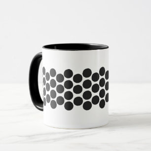 Taza Café con lunares negros clásicos