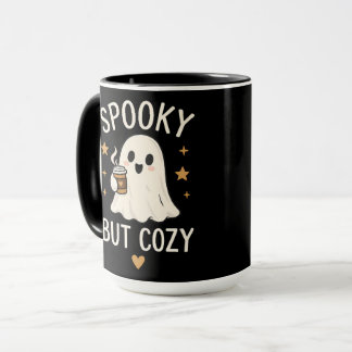 Taza Café con patrón de Halloween de fantasma acogedor
