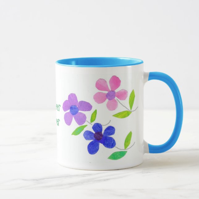 Taza Café con poder de flor Mug (Derecha)
