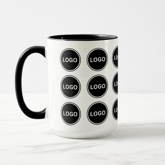 Taza Café con un sencillo modelo de logotipo comercial  (Izquierda)