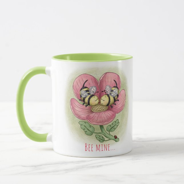 Taza Café de abejas románticas (Izquierda)