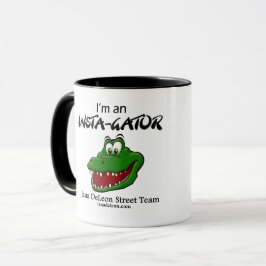 Taza Café de anillo negro con el logotipo de equipo cal