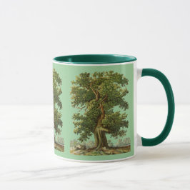Taza Café de árbol de Oake vintage