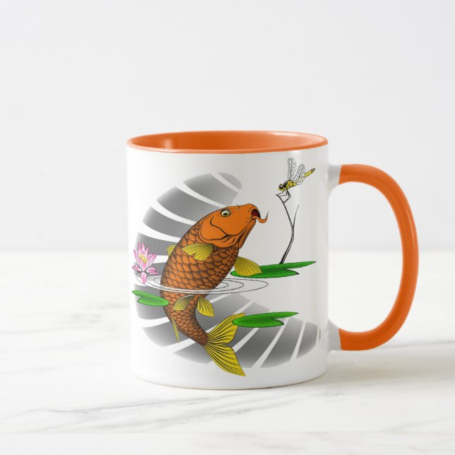 Taza Café de arte de Koi Chino (Derecha)