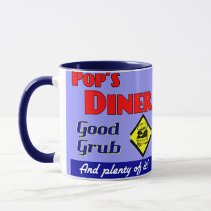 Taza Café de arte retro Pops Diner Mug