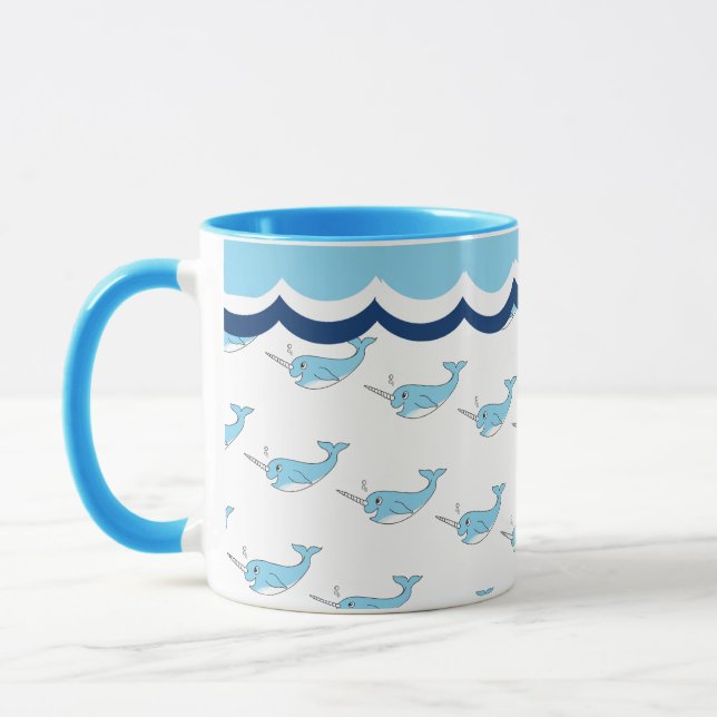 Taza Café de ballena narval lindo (Izquierda)