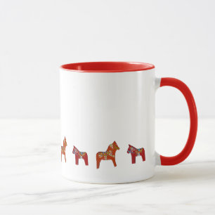 Taza Café de caballos rojos