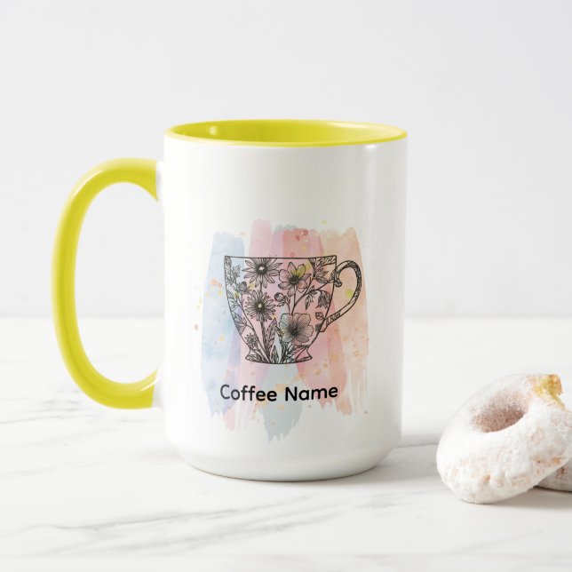 Taza Café de café obsesivo cute barista (Con donut)
