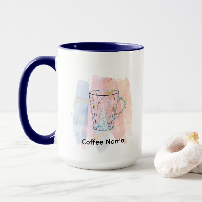 Taza Café de café obsesivo cute barista (Con donut)