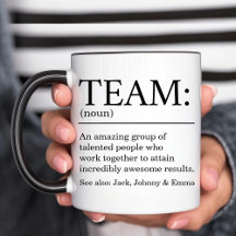 Café de definición de equipo personalizada