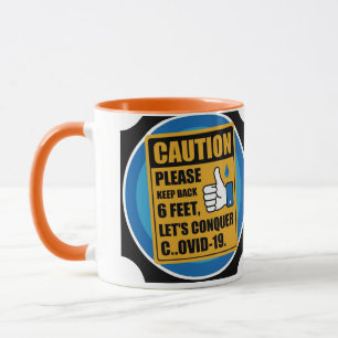 Taza Café de distanciamiento social Mug - Mantener a 6 